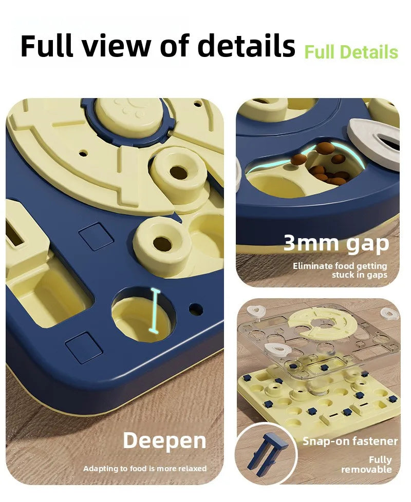 Sliding Puzzle Slow Feeder - Interactive Treat Maze