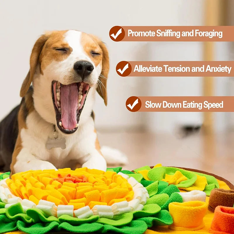 Dog Snuffle Mat - Interactive Slow Feeder Puzzle Toy