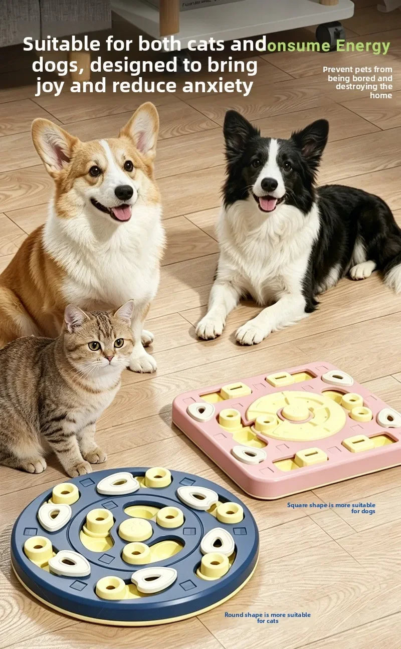 Sliding Puzzle Slow Feeder - Interactive Treat Maze