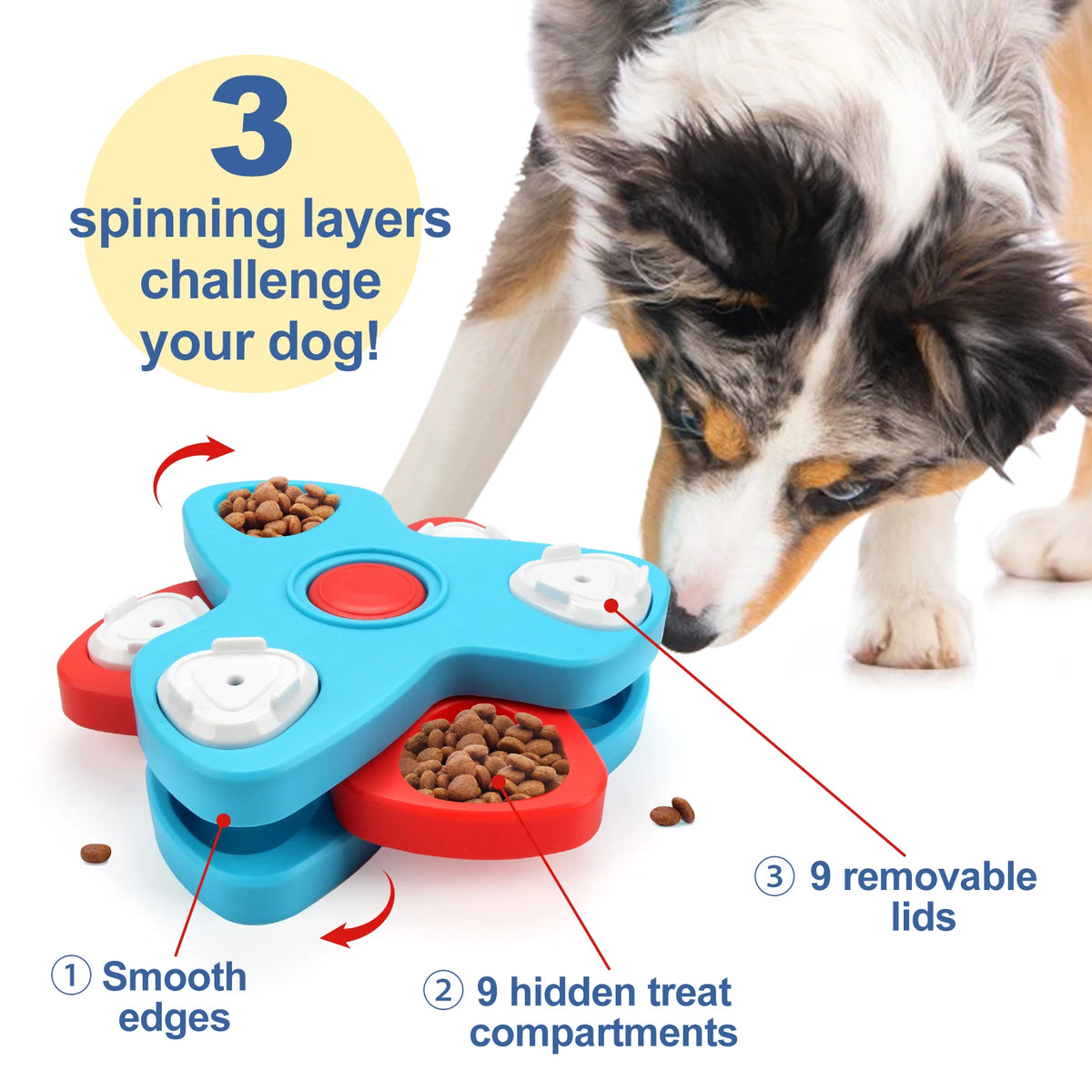 Rotating Puzzle Feeder - Multi-Layer Slow Feeder Toy