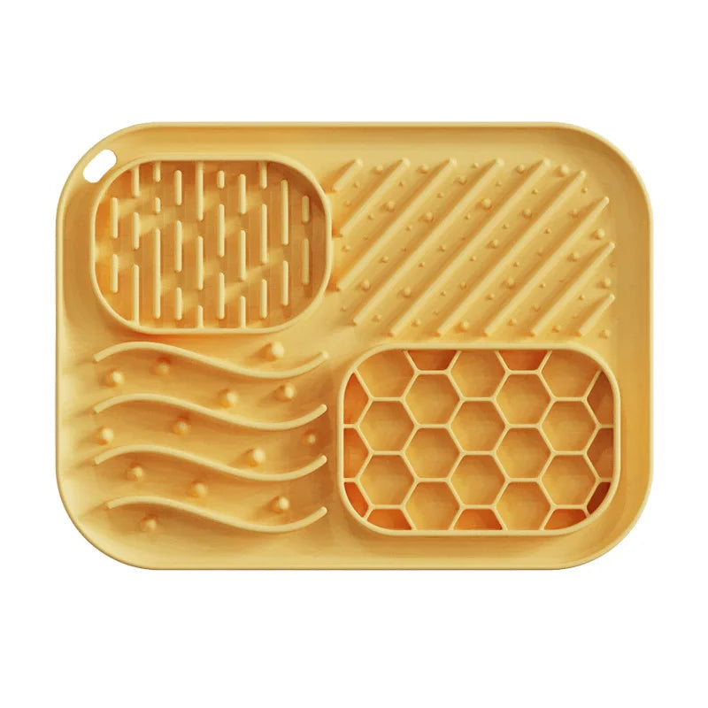 Silicone Slow Feeder Bowl - 4-in-1 Licking Mat