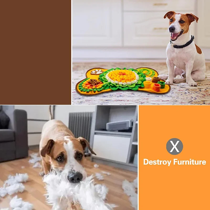 Dog Snuffle Mat - Interactive Slow Feeder Puzzle Toy
