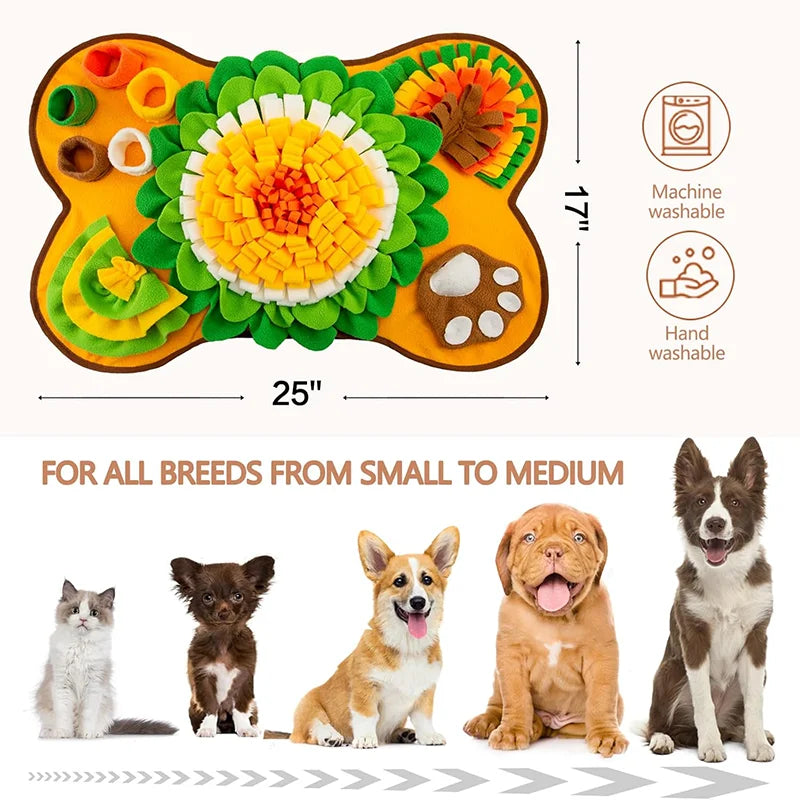 Dog Snuffle Mat - Interactive Slow Feeder Puzzle Toy