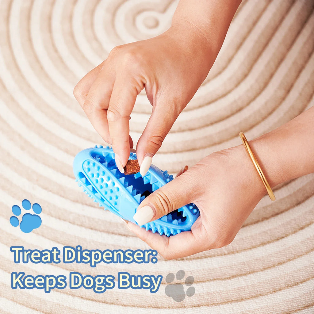 Interactive Rubber Treat Ball - Chew & Fetch Toy