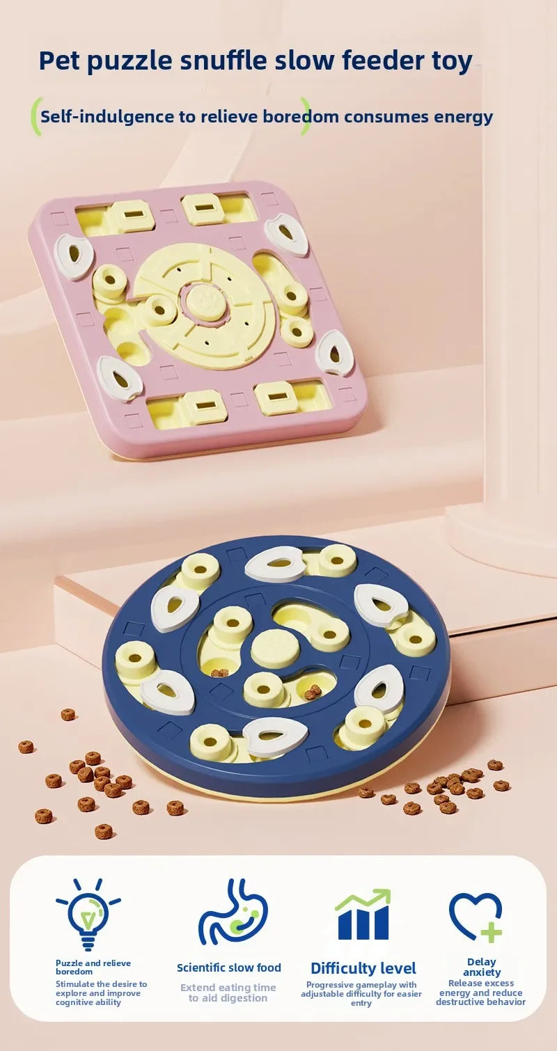 Sliding Puzzle Slow Feeder - Interactive Treat Maze