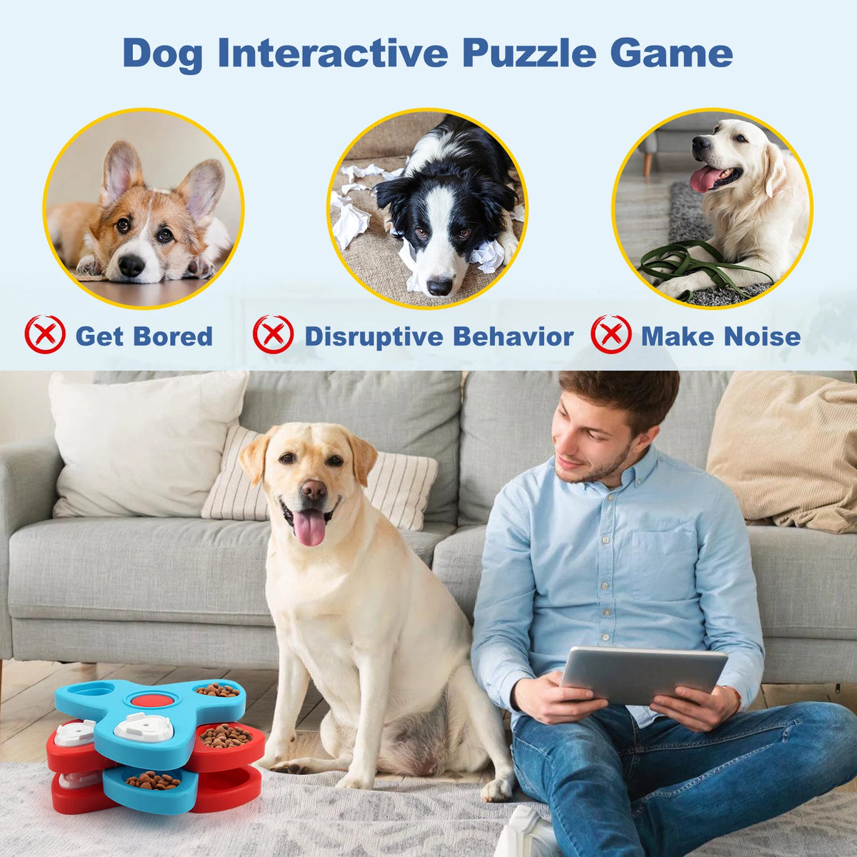 Rotating Puzzle Feeder - Multi-Layer Slow Feeder Toy