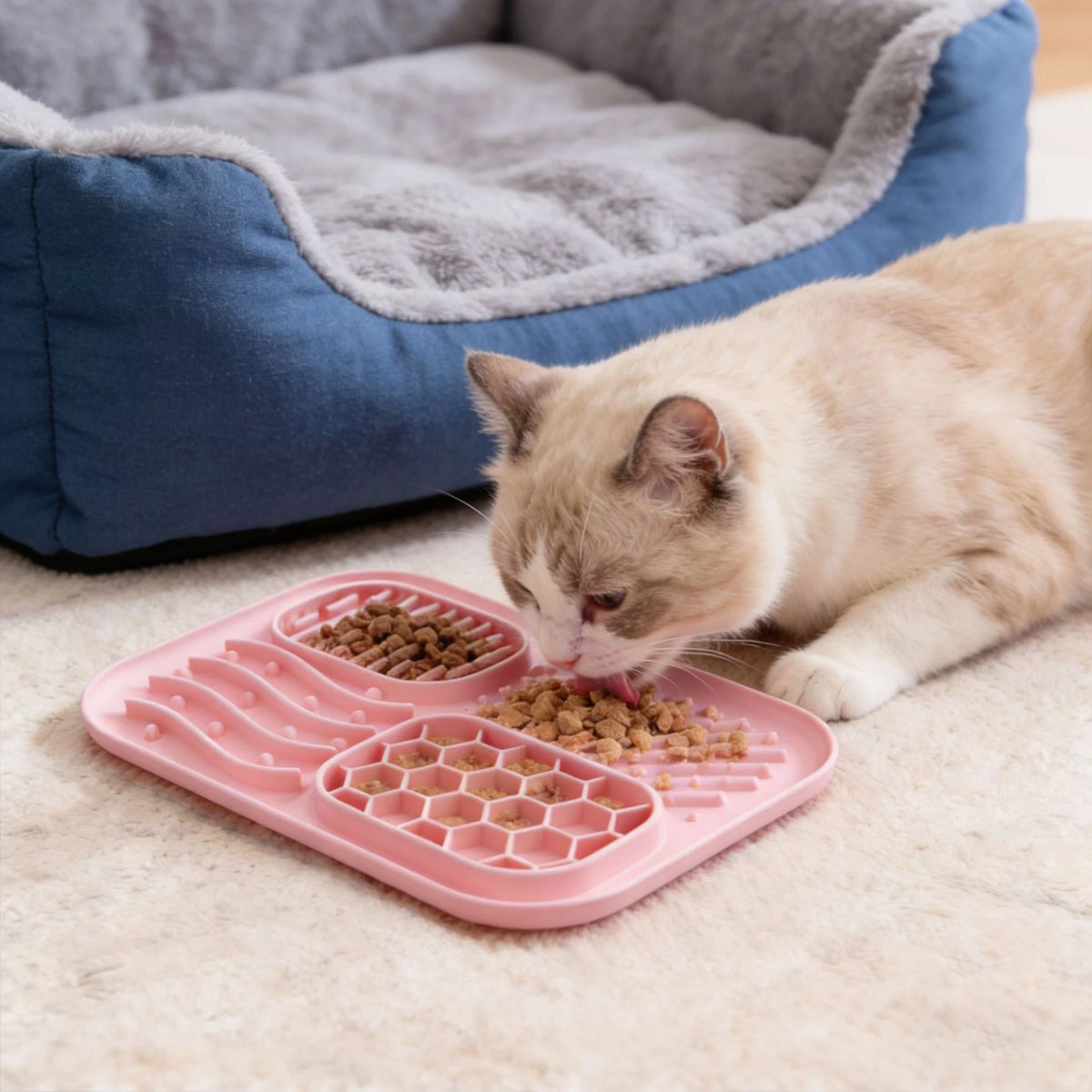 Silicone Slow Feeder Bowl - 4-in-1 Licking Mat