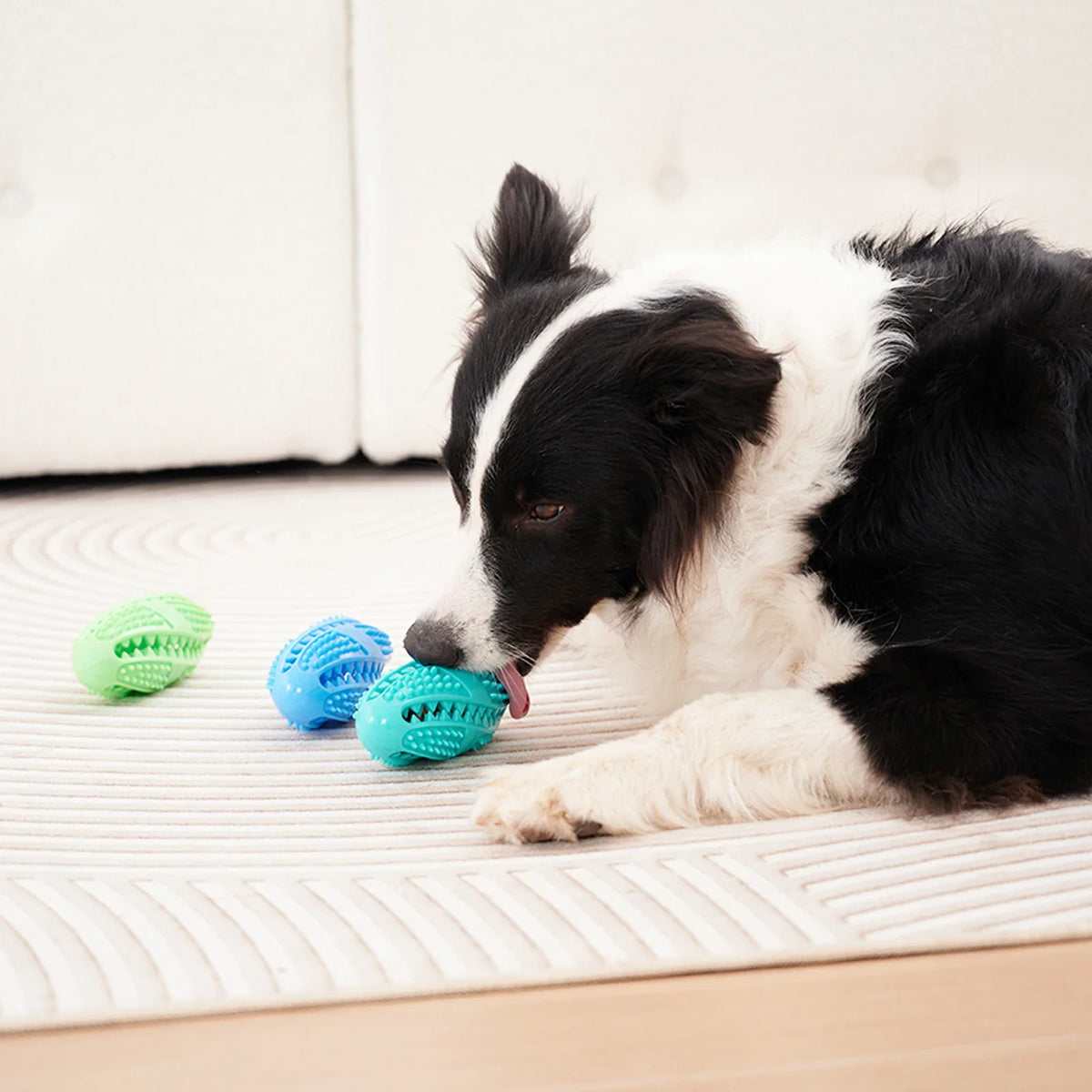 Interactive Rubber Treat Ball - Chew & Fetch Toy