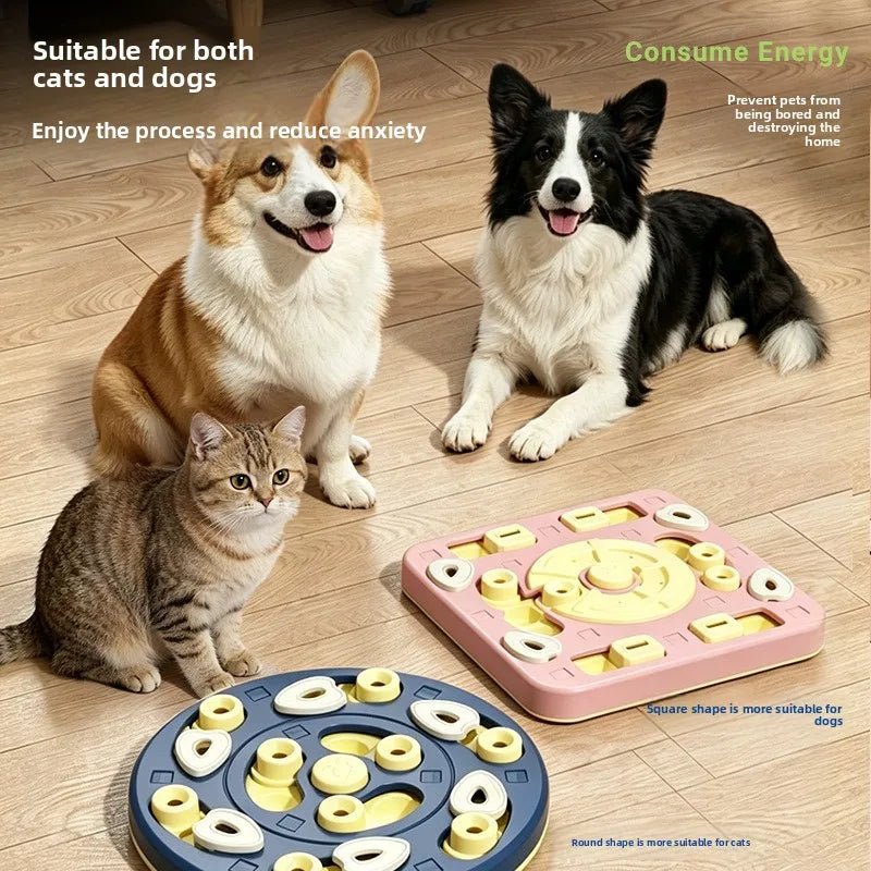 Sliding Puzzle Slow Feeder - Interactive Treat Maze