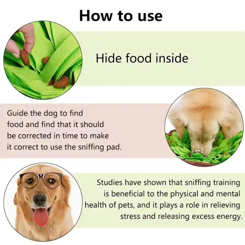 Portable Snuffle Mat - Interactive Foraging Puzzle Toy